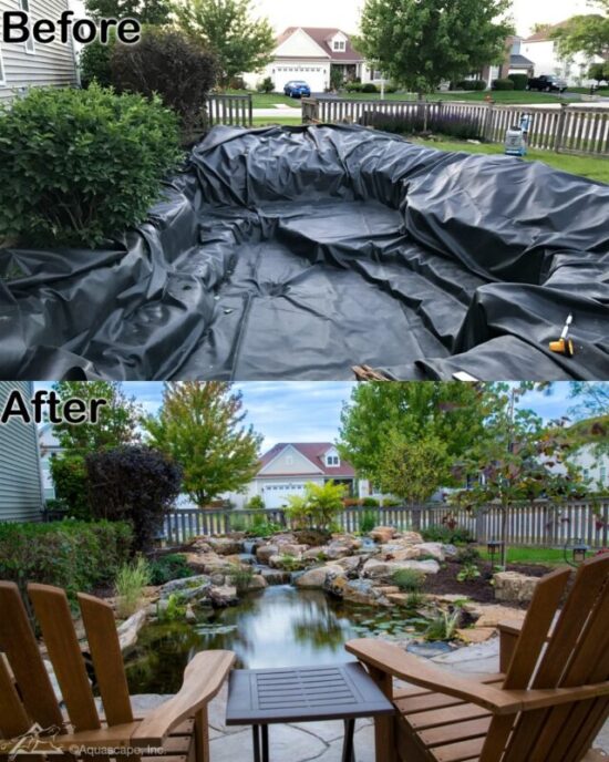 Before & after waterfall project